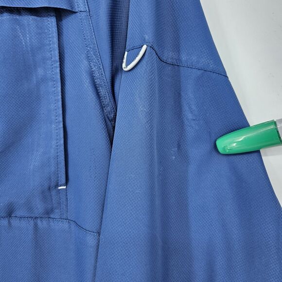 GameGuard Shirt Mens 2X 1024 Caviar Pockets Long Sleeve Blue Button‎ Up FLAWS - Picture 5 of 13